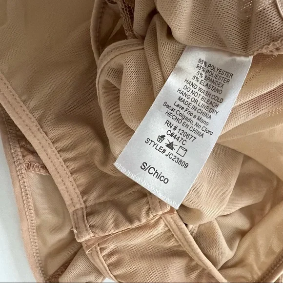 NWT JLUXLABEL Nude Lace Sheer Bodysuit - Picture 6 of 7